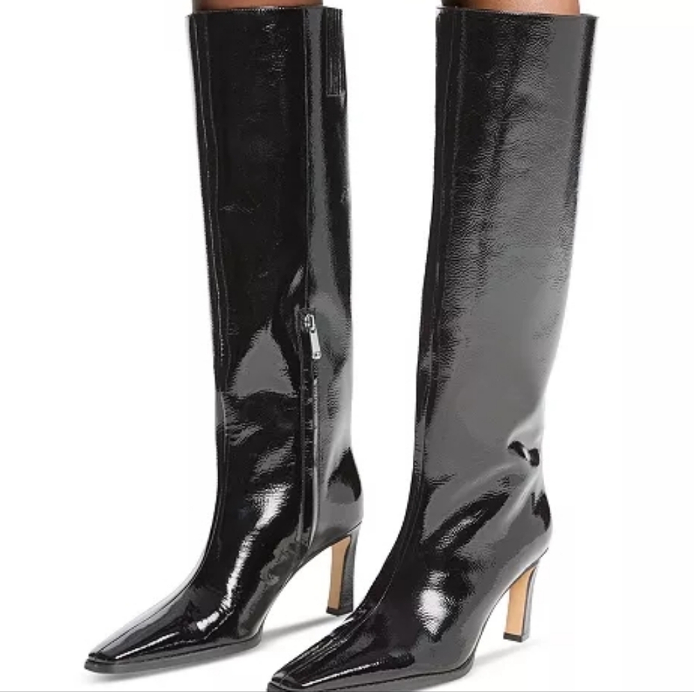 Michael Kors Shiny Black Heeled Boots